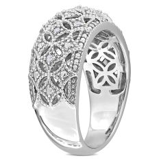 1/10ctw Diamond Vintage-Inspired Sterling Silver Ring