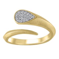 1/10ctw Diamond Yellow Gold Gap Ring