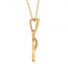 1/15ctw Diamond Flip Flop Yellow Gold Pendant Necklace