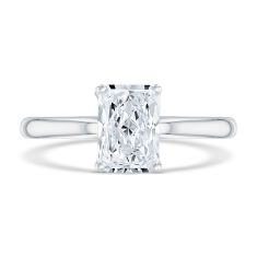 1 1/2ct Radiant Lab Grown Diamond Solitaire White Gold Engagement Ring