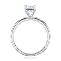1 1/2ct Radiant Lab Grown Diamond Solitaire White Gold Engagement Ring