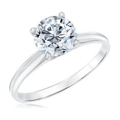 1 1/2ct Round Diamond Solitaire White Gold Engagement Ring | Heritage