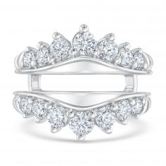 1 1/2ctw Diamond White Gold Ring Guard - Embrace Collection