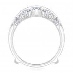 1 1/2ctw Diamond White Gold Ring Guard - Embrace Collection