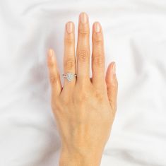 1 1/2ctw Pear-Shaped Lab Grown Diamond Halo White Gold Engagement Ring