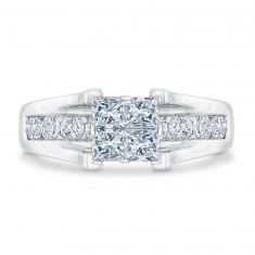 Final Sale - 1 1/2ctw Princess Diamond Composite White Gold Engagement Ring | Harmony Collection