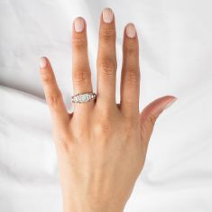 Final Sale - 1 1/2ctw Princess Diamond Composite White Gold Engagement Ring | Harmony Collection