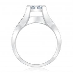 Final Sale - 1 1/2ctw Princess Diamond Composite White Gold Engagement Ring | Harmony Collection