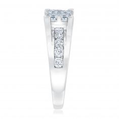 Final Sale - 1 1/2ctw Princess Diamond Composite White Gold Engagement Ring | Harmony Collection