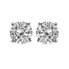 1 1/4ctw Round Diamond Solitaire White Gold Stud Earrings | Heritage