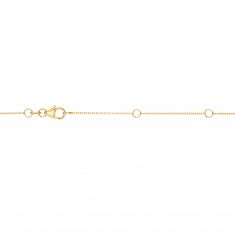 1/20ctw Diamond Anchor Yellow Gold Pendant Necklace