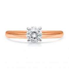 1/2ct Round Lab Grown Diamond Solitaire Rose Gold Engagement Ring