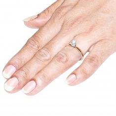 1/2ct Round Lab Grown Diamond Solitaire Rose Gold Engagement Ring