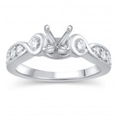 image of 1/2ctw Diamond Scroll White Gold Engagement Ring Setting - Design Collection with sku:VR0001JE-WGSE3