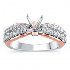 1/2ctw Diamond Two-Tone Engagement Ring Setting - Design Collection