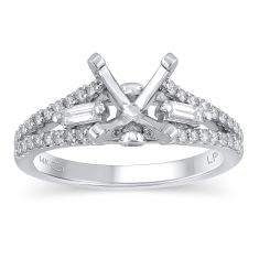 1/2ctw Diamond White Gold Engagement Ring Setting