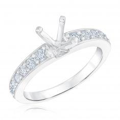 image of 1/2ctw Diamond White Gold Engagement Ring Setting with sku:VR7815JEA-WGSE3F4