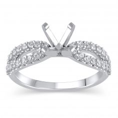 image of 1/2ctw Diamond White Gold Engagement Ring Setting - Design Collection with sku:WR0557JEA-WGSE3