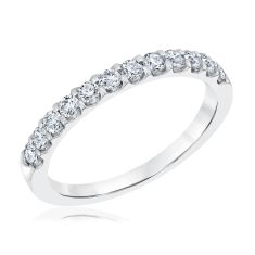 1/2ctw Round Diamond Prong-Set White Gold Band | Embrace Collection