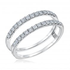 1/2ctw Round Diamond White Gold Ring Wrap | Embrace Collection