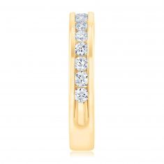 1/2ctw Round Diamond Yellow Gold Wedding Band | Embrace Collection