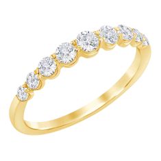 1/2ctw Round Diamond Yellow Gold Wedding Band | Embrace Collection