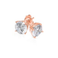 1/2ctw Round Lab Grown Diamond Rose Gold Solitaire Earrings