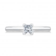 1/3ct Princess Diamond Solitaire White Gold Engagement Ring - Solitaire Collection