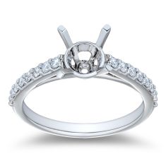 1/3ctw Diamond Accents Platinum Engagement Ring Setting