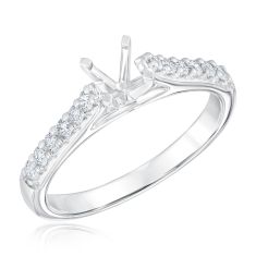 1/3ctw Diamond White Gold Engagement Ring Setting