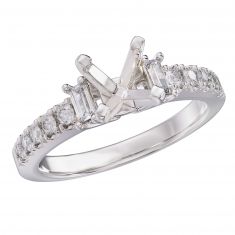 image of 1/3ctw Diamond White Gold Engagement Ring Setting - Design Collection with sku:R11-154541