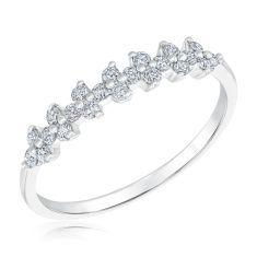 1/3ctw Diamond White Gold Stackable Band