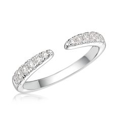 1/3ctw Round Diamond Yellow Gold Open Wedding Band - Embrace Collection
