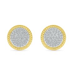 1/3ctw Diamond Yellow Gold Stud Earrings