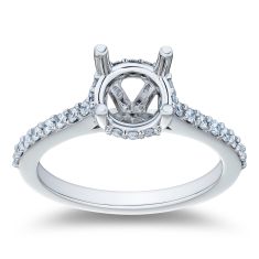 1/3ctw Round Diamond Hidden Halo Platinum Engagement Ring Setting