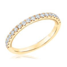 1/3ctw Round Lab Grown Diamond Yellow Gold Wedding Band - Chemistry