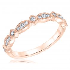 1/4ctw Diamond Alluring Rose Gold Wedding Band | Embrace Collection