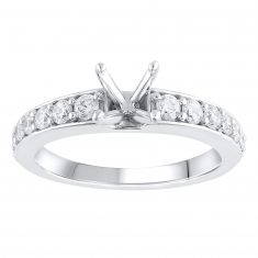 image of 1/4ctw Diamond Graduated White Gold Engagement Ring Setting - Design Collection with sku:VR7816SEA-WGSE3