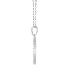 1/4ctw Diamond Halo Libra Constellation Sterling Silver Zodiac Pendant Necklace