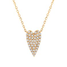 1/4ctw Diamond Heart Yellow Gold Necklace