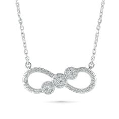 1/4ctw Diamond Infinity White Gold Necklace