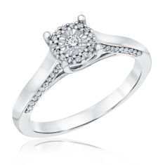 1/4ctw Diamond Sterling Silver Fashion Ring