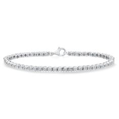 1/4ctw Diamond Sterling Silver Tennis Bracelet