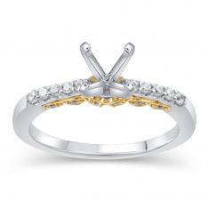 1/4ctw Diamond Two-Tone Engagement Ring Setting - Design Collection