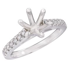 image of 1/4ctw Diamond White Gold Engagement Ring Setting - Design Collection with sku:R11-126029