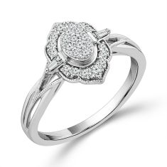 1/4ctw Diamond White Gold Promise Ring