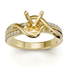 1/4ctw Diamond Yellow Gold Engagement Ring Setting - Design Collection