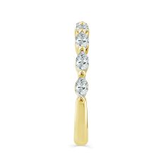 1/4ctw Marquise Diamond Yellow Gold Wedding Band
