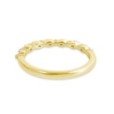 1/4ctw Marquise Diamond Yellow Gold Wedding Band