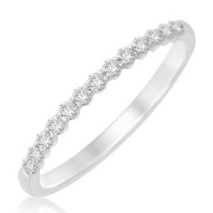1/4ctw Round Diamond White Gold Wedding Band - Embrace Collection